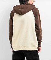 Broken Promises Nightmare Kiss Brown & Tan Raglan Hoodie