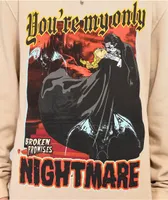 Broken Promises Nightmare Of Horror Tan Hoodie