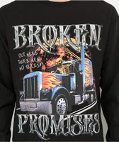 Broken Promises No Rules Black Long Sleeve T-Shirt