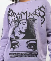 Broken Promises Okay To Cry Purple Crewneck Sweatshirt