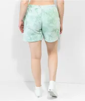 Broken Promises Outsider Teal Tie Dye Sweat Shorts