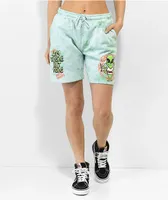 Broken Promises Outsider Teal Tie Dye Sweat Shorts