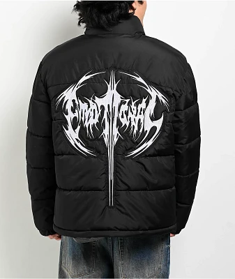 Broken Promises Pain Fades Black Puffer Jacket