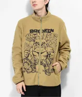 Broken Promises Pay Attention Brown Sherpa Jacket