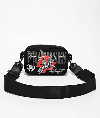 Broken Promises Pegasus Black Crossbody Bag