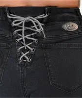 Broken Promises Player Lace Up Denim Pants