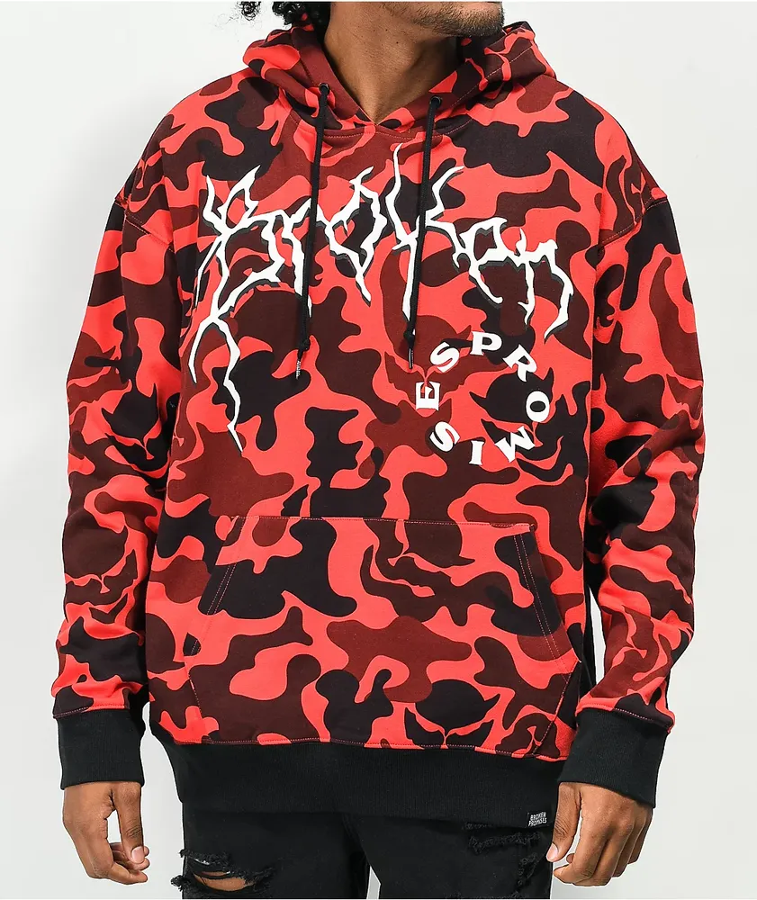 Broken Promises Prom Demon Red & Black Camo Hoodie