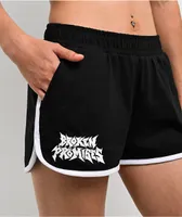 Broken Promises Purgatory Black Mini Sweat Shorts