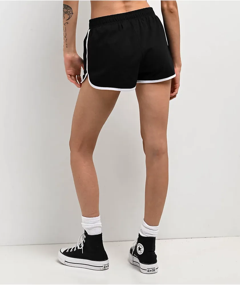 Broken Promises Purgatory Black Mini Sweat Shorts