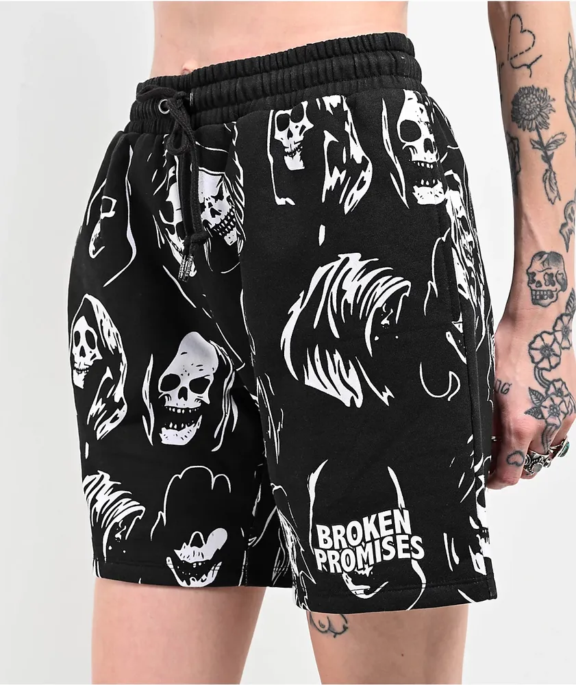 Broken Promises Reaper Guide Black Sweat Shorts