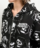 Broken Promises Reaper Guide Black Zip Hoodie