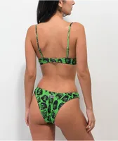 Broken Promises Reaper Guide Green High Leg Bikini Bottom