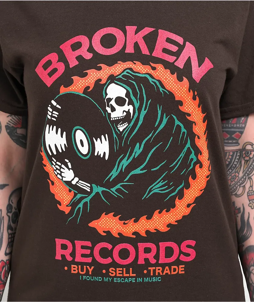 Broken Promises Record Brown T-Shirt