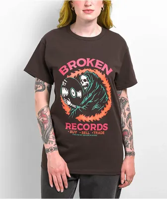 Broken Promises Record Brown T-Shirt