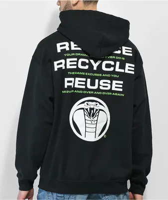 Broken Promises Recycle Black Hoodie