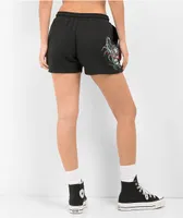 Broken Promises Repetition Black Sweat Shorts