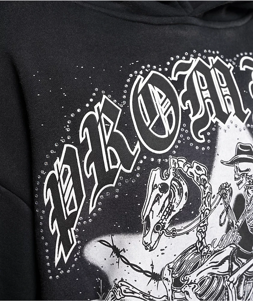 Broken Promises Rodeo Star Black Wash Hoodie