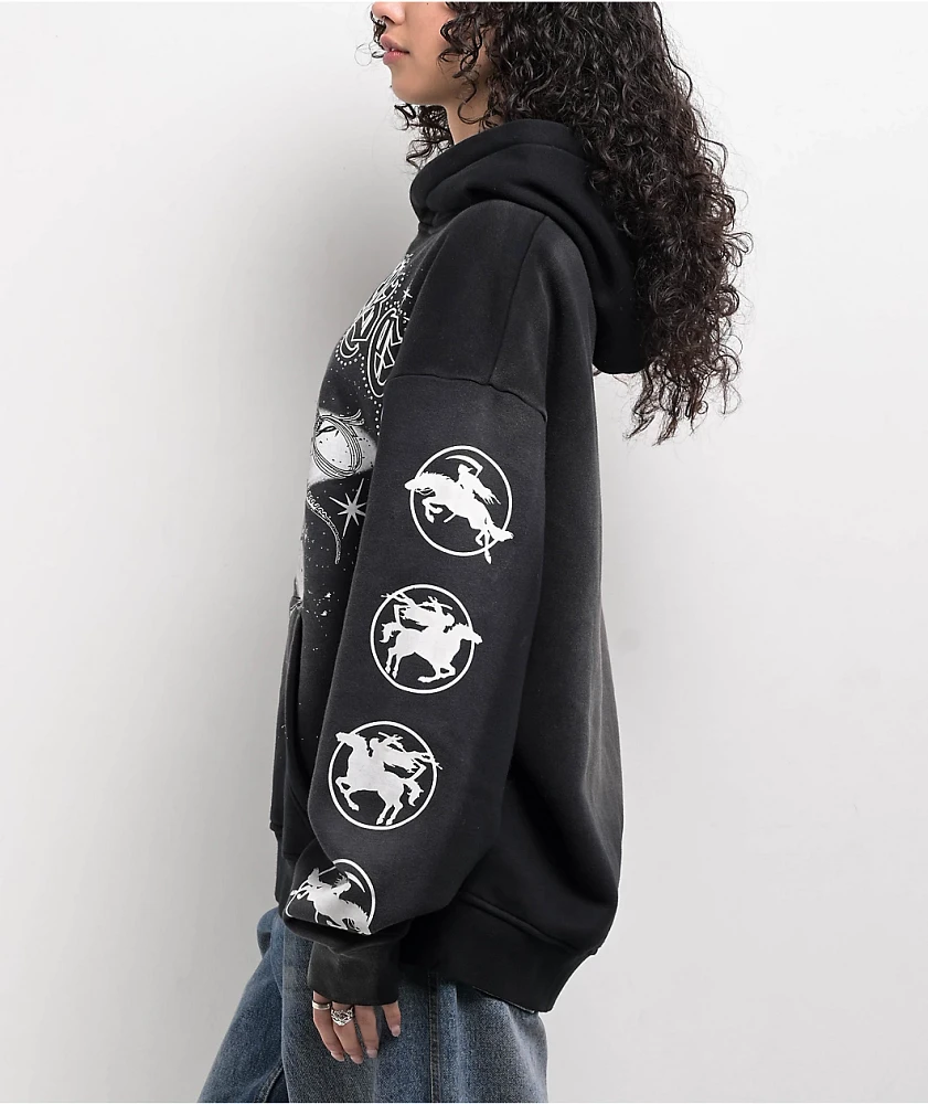 Broken Promises Rodeo Star Black Wash Hoodie