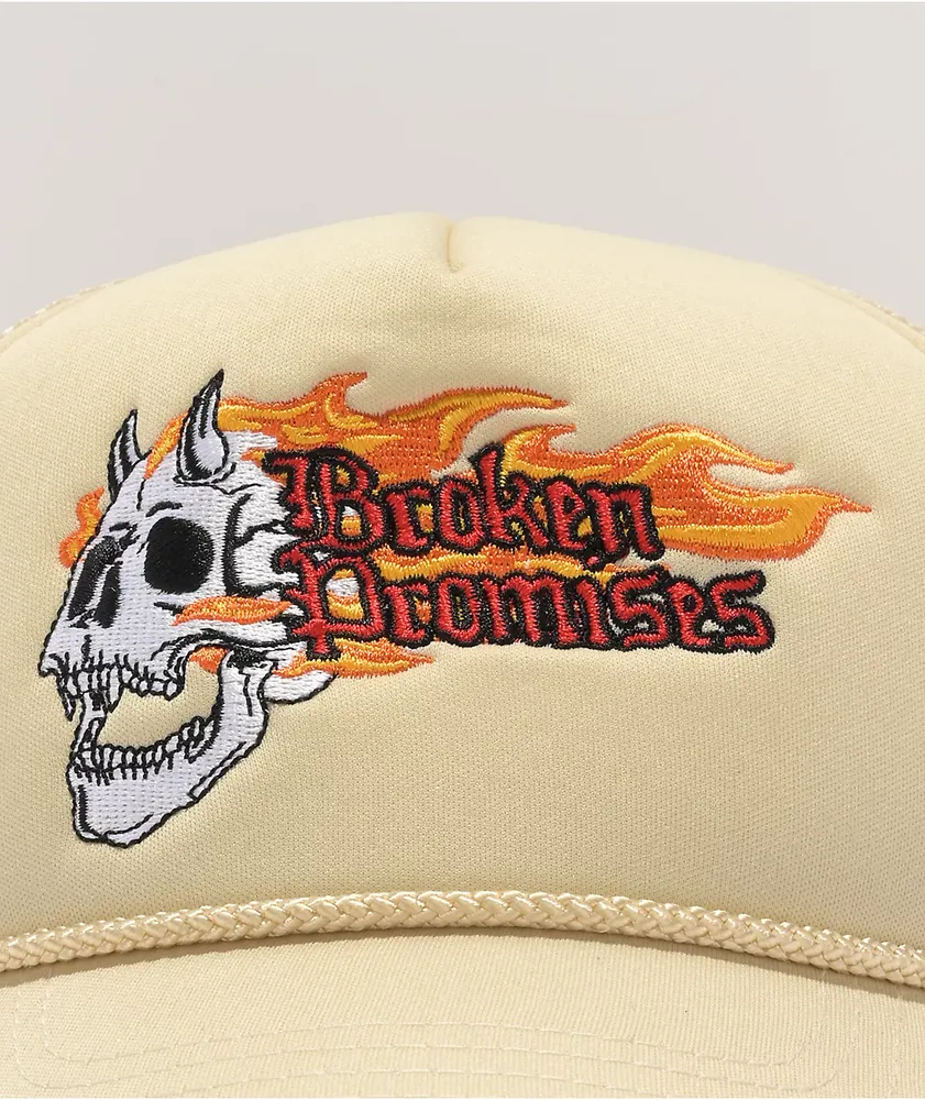 Broken Promises Screamer Tan Trucker Hat