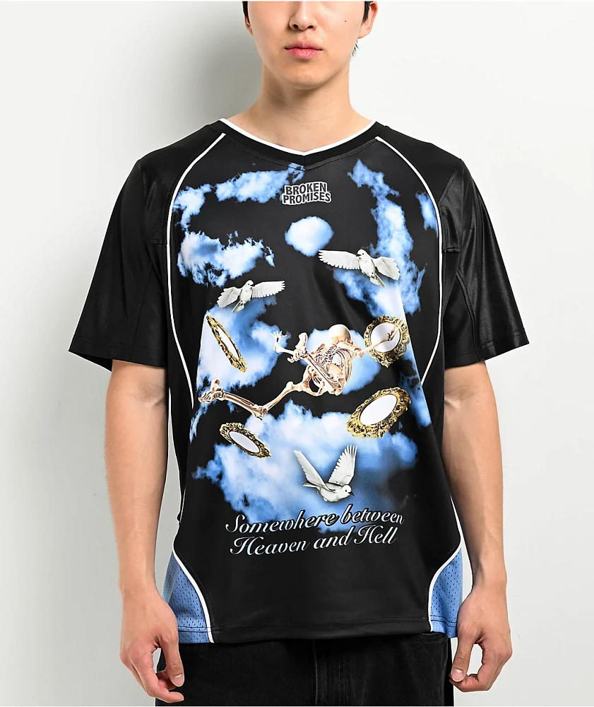 Broken Promises Self Reflection Black & Blue Soccer Jersey