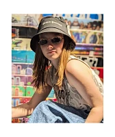 Broken Promises Slogan Horned Black Bucket Hat