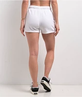 Broken Promises Soulless Rhinestoned White Sweat Shorts