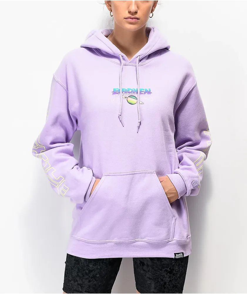 Broken Promises Spaced Out Lavender Hoodie