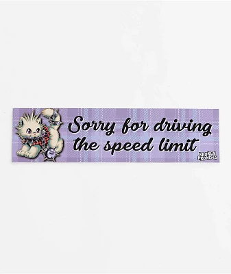 Broken Promises Speed Limit Bumper Sticker