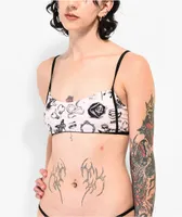 Broken Promises Stick N Poke Pink Bralette Bikini Top