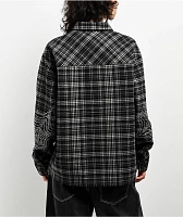 Broken Promises Stoned Web Black Flannel Shirt