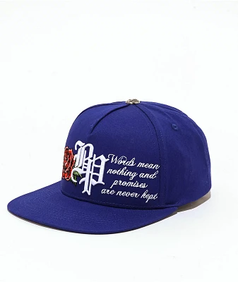 Broken Promises Sweet Death Blue Snapback Hat