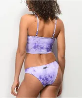 Broken Promises Thornless Purple Tie Dye Cheeky Bikini Bottom