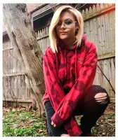 Broken Promises Trio Of Roses Red Tie Dye Hoodie