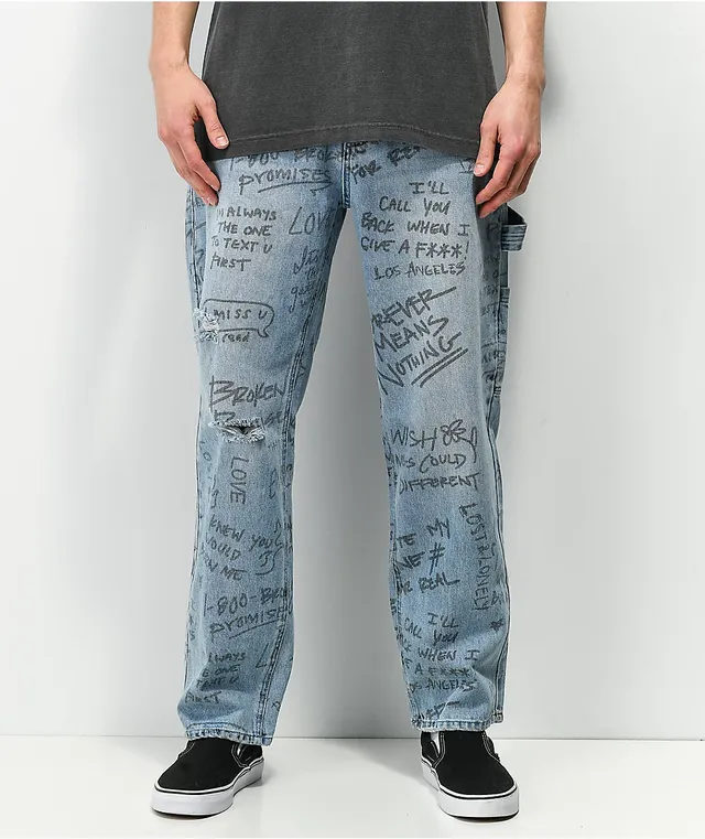 Broken Promises Player Lace Up Denim Pants