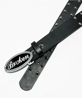 Broken Promises Truckstop Black Studded Belt