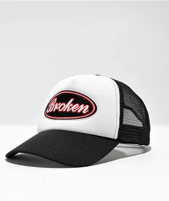 Broken Promises Truckstop White & Black Trucker Hat