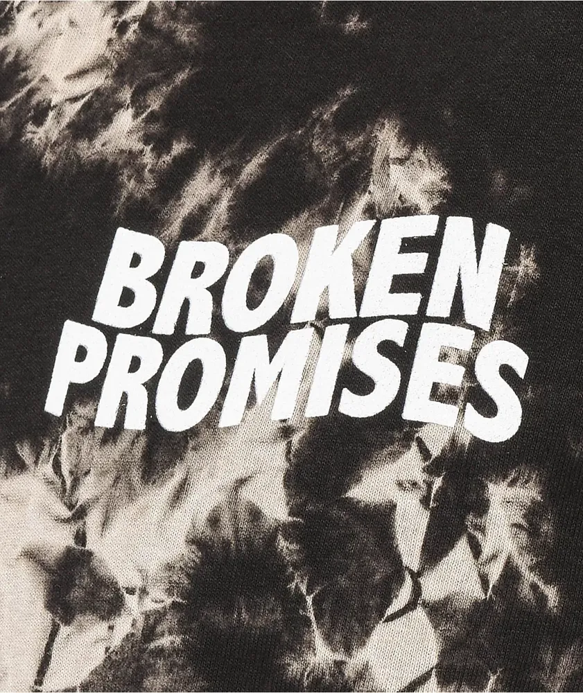 Broken Promises Two Tone Bleach Tie Dye Long Sleeve T-Shirt