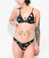 Broken Promises Undead Black High Leg Bikini Bottoms