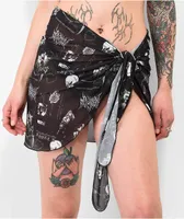 Broken Promises Undead Black Mesh Bikini Cover Up