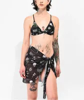 Broken Promises Undead Black Mesh Bikini Cover Up