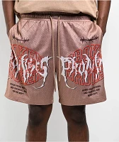 Broken Promises Underworld Tan Mesh Shorts