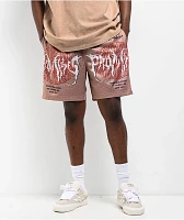 Broken Promises Underworld Tan Mesh Shorts