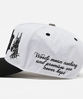 Broken Promises Vicious White & Black Snapback Hat