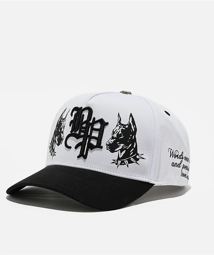 Broken Promises Vicious White & Black Snapback Hat