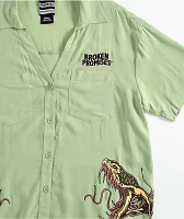 Broken Promises Viper Sage Short Sleeve Button Up Shirt