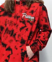 Broken Promises Warned You Tie Dye Red Hoodie