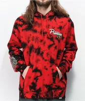 Broken Promises Warned You Tie Dye Red Hoodie