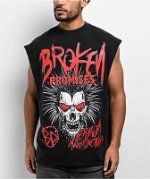 Broken Promises Widows Peak Black Tank Top