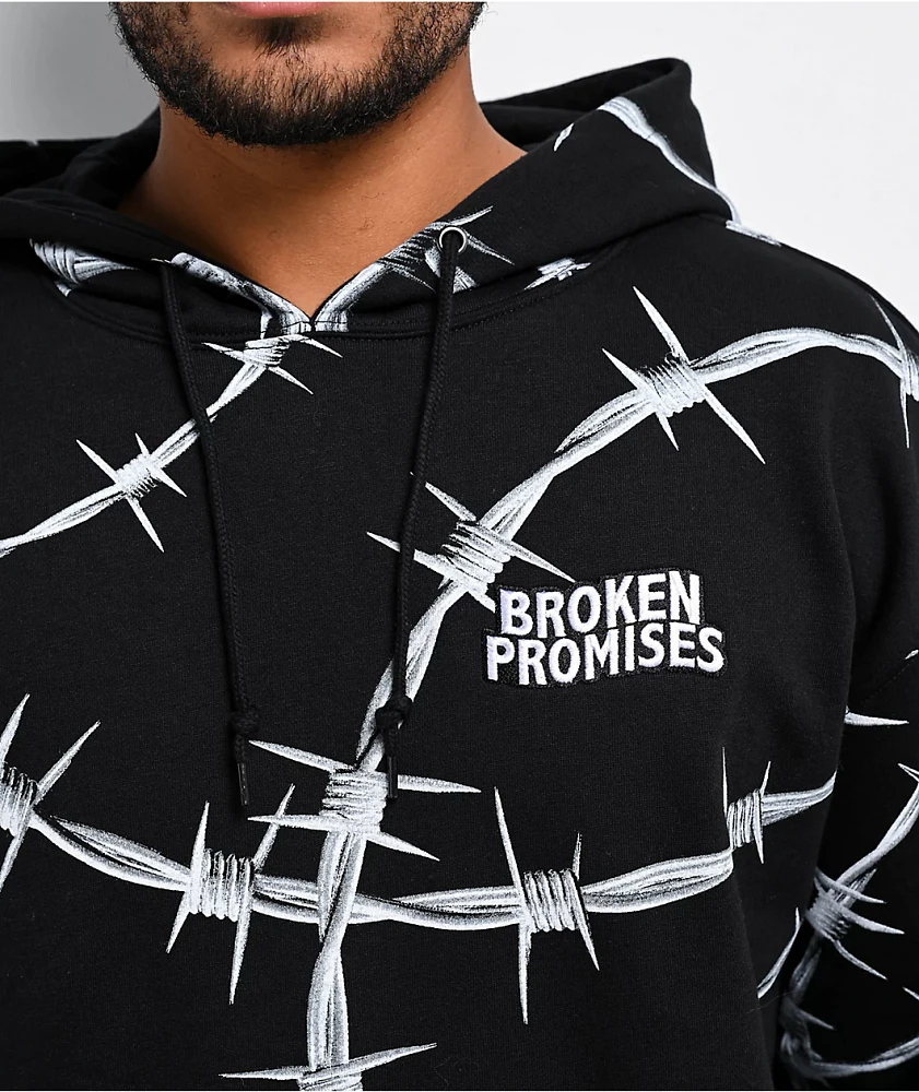 Broken Promises Wired Black Hoodie