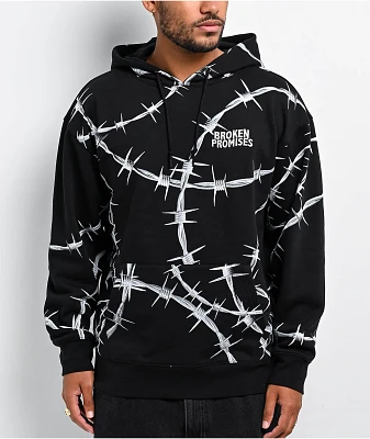 Broken Promises Wired Black Hoodie